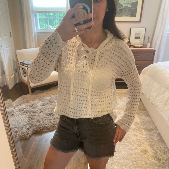 FatFace Linen Blend Beach Hoodie Sweater - Picture 2 of 12